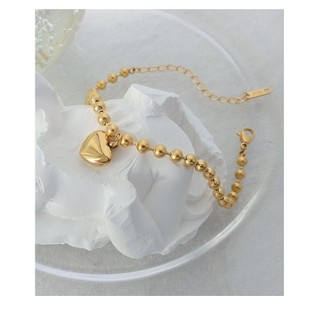 Lắc Tay Nữ Bilyshop Dây Bi Mặt Trái Tim Nhỏ Xinh Titan Ko Đen Ko Ngứa TT 2245