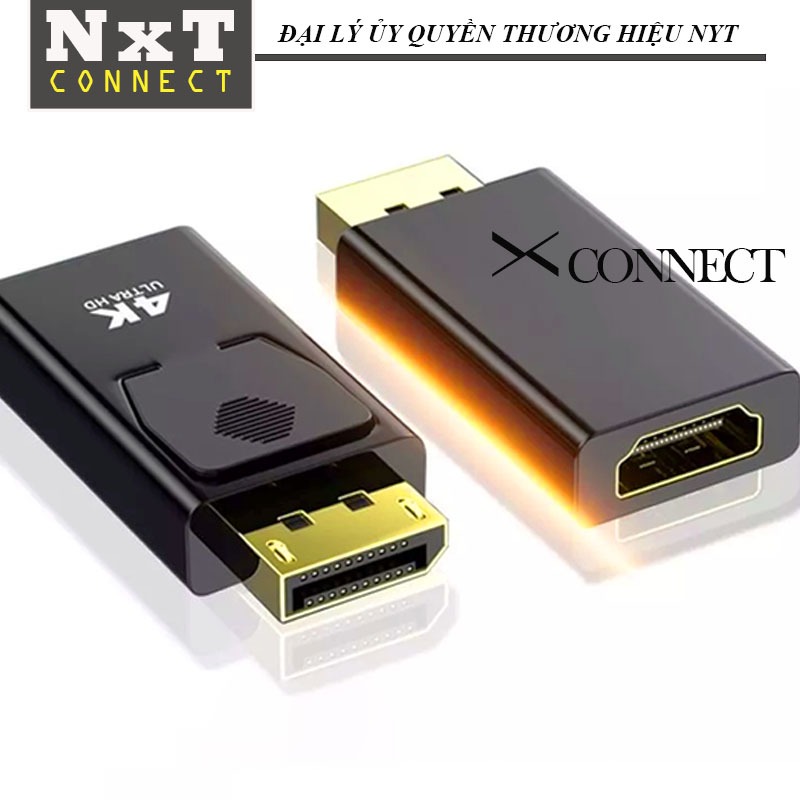 Đầu Chuyển Đổi DisplayPort Sang HDMI 2.0 (CHỈ CHUYỂN 1 CHIỀU) XConnect – Hỗ Trợ 4K@60Hz, Cắm Là Chạy