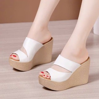 [ MẪU MỚI 2025] DÉP XUỒNG QUAI DA KHOÉT HÔNG 10CM A47