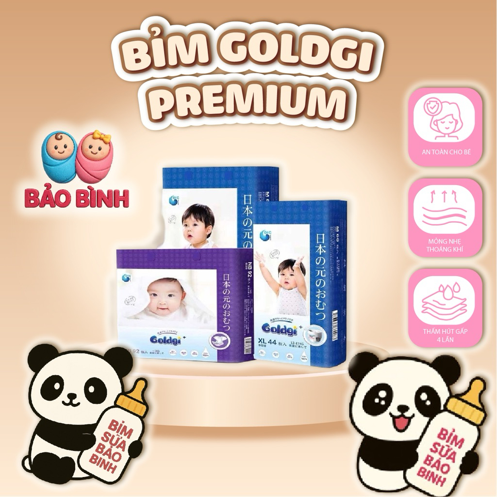Bỉm Goldgi Premium cao cấp cho bé
