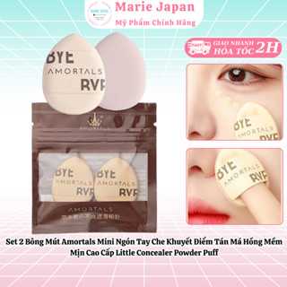 Set 2 Bông Mút Amortals Mini Ngón Tay Che Khuyết Điểm Tán Má Hồng Mềm Mịn Cao Cấp Little Concealer Powder Puff