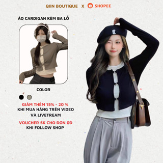  Set Áo Kiểu Croptop Nữ Tay Dài Dệt Kim Phong Cách Hàn Quốc Cá Tính A9  QIIN BOUTIQUE  