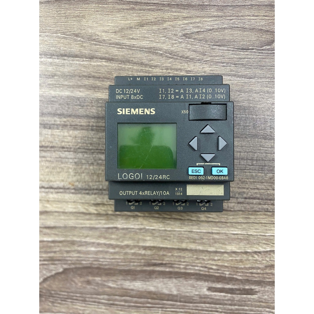 PLC SIEMENS  LOGO  12/24RC  nguồn 24VDC ngõ ra RELAY tháo máy