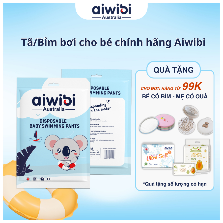 [Combo 5] Tã/Bỉm quần bơi cao cấp Aiwibi