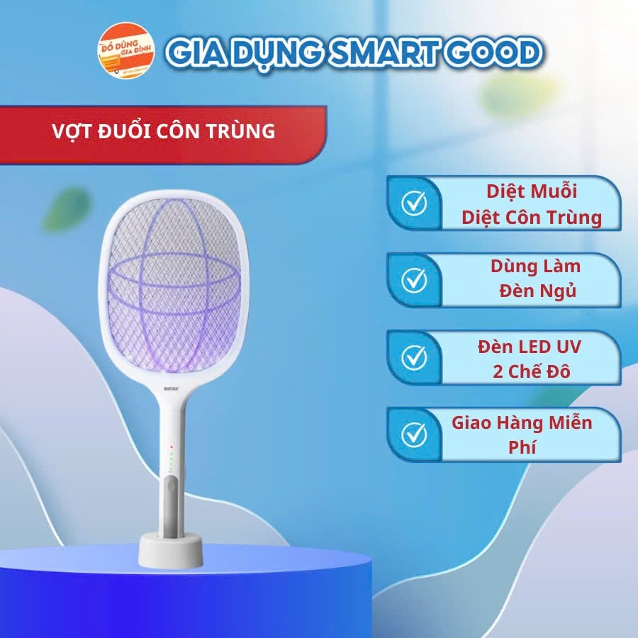Vợt muỗi tự động kiêm đèn bắt muỗi 2 in 1 tự động sạc tích điện, vợt bắt muỗi thông minh cao cấp để bàn A11