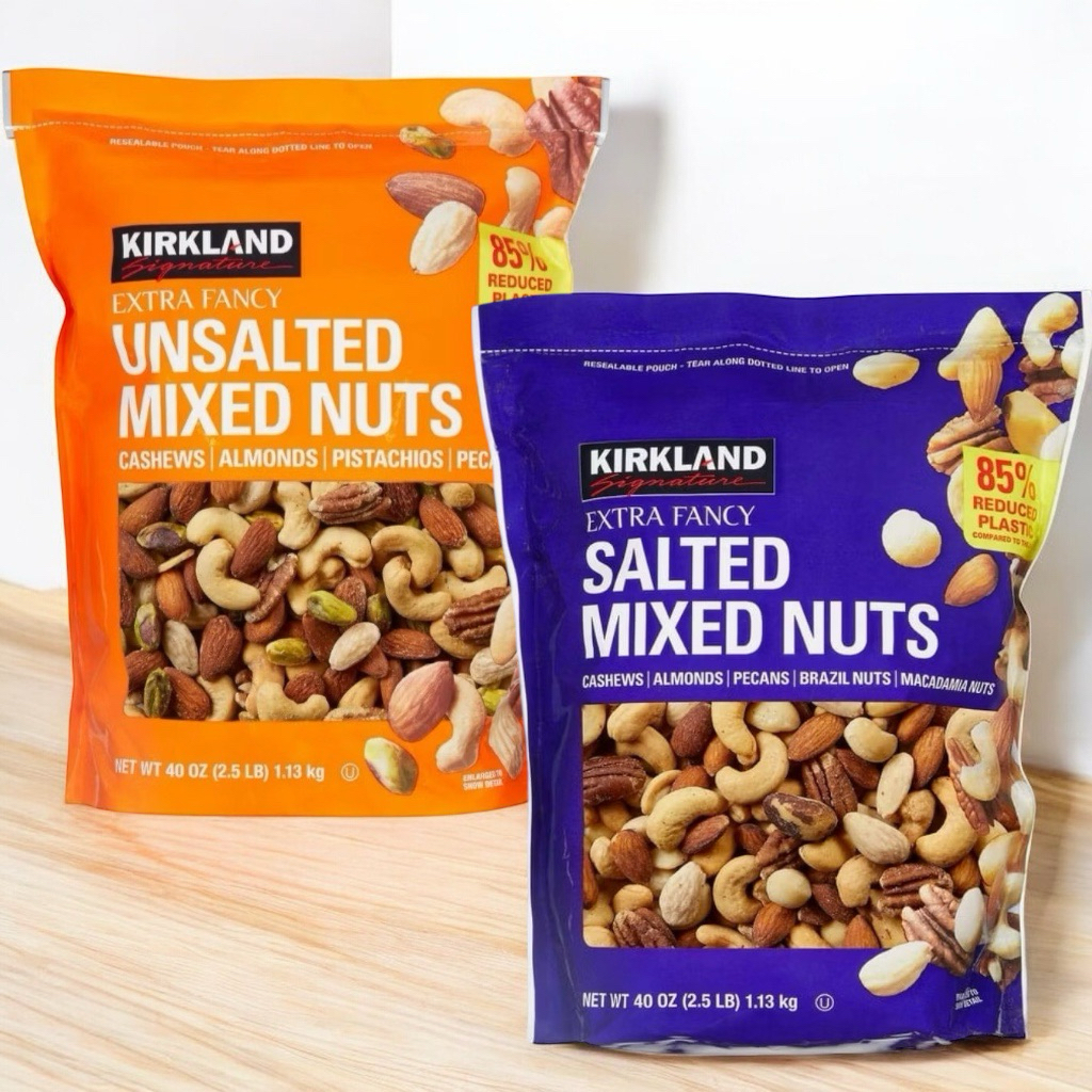 Hạt mix cao cấp Kirkland 1.13kg - UNSALTED COMPARED TO THE JAN MIXED NUTS CASHEWS | ALMONDS | PISTAC