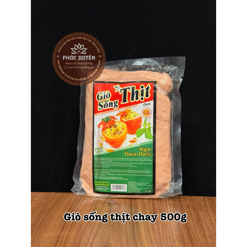Giò sống thịt chay 500g