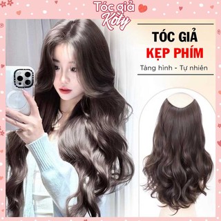  Tóc giả kẹp phím xoăn dài 60cm tóc kẹp nửa đầu cho nữ 