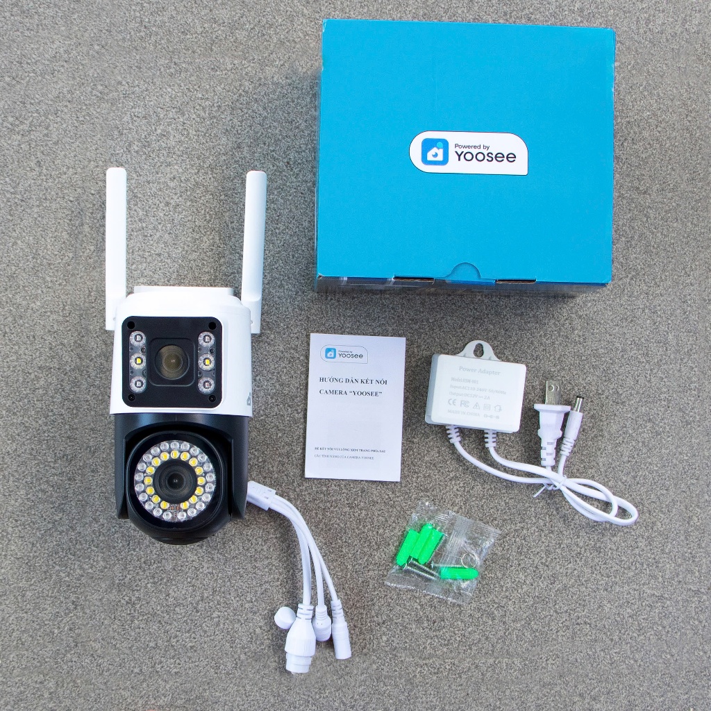 Camera Yoosee D14X 2 mắt ngoài trời / yoosee 3 RÂU FHD Quay Đêm Có Màu - Hình ảnh cực nét