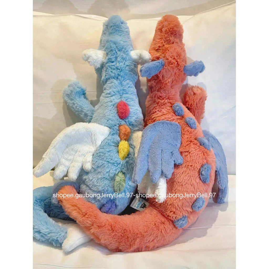 (100% Authentic) Thú nhồi bông hình Rồng Jellycat Sky Dragon - Persimmon Dragon chính hãng