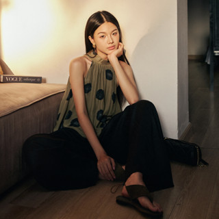  Áo yếm nữ dáng bí Áo Bí Châm họa tiết chấm bi lưng đổ vải mềm mát rủ - oula studios 