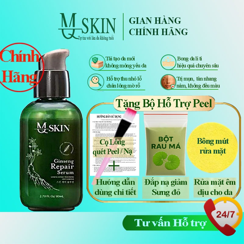 Serum thay da nhân sâm MQ SKIN giúp tái tạo da loại bỏ mụn nám và nhang Chính Hãng MQ SKIN