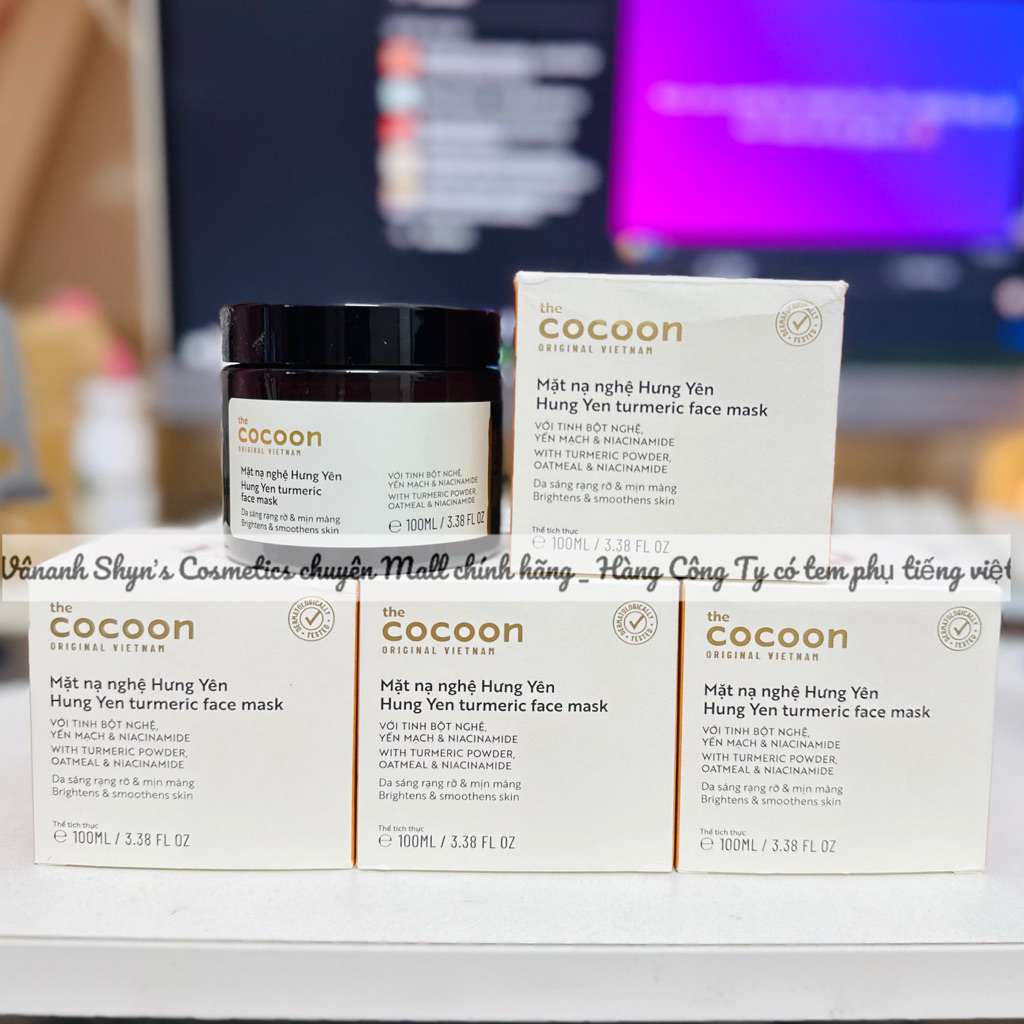 Mặt nạ nghệ Hưng Yên COCOON 30ml (Turmeric face mask) đều màu sáng da, giảm thâm - thuần chay