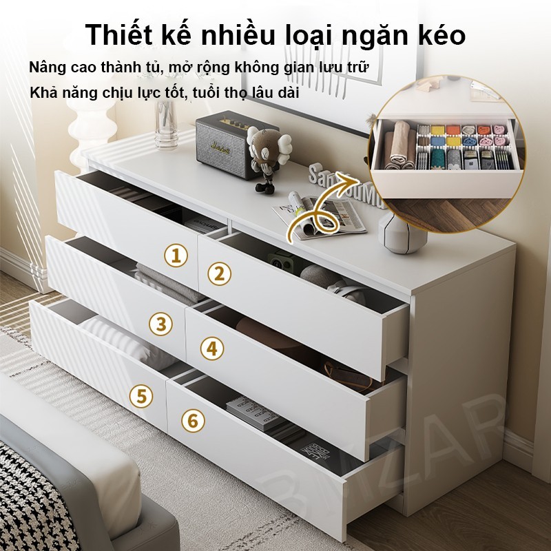 BMZAR Tủ Ngăn Nâng Cấp Gỗ Cao Su ENF Tủ Lưu Trữ Tủ Ngăn Kéo - 3/4/5 Ngăn Chọn Dùng Khách & Ngủ! | BigBuy360 - bigbuy360.vn
