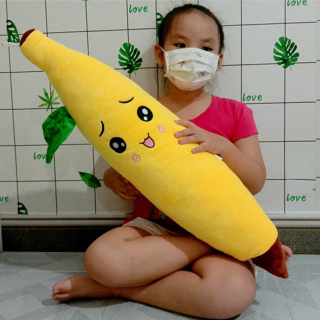 GỐI ÔM TRÁI CHUỐI (70cm) GỐI ÔM CHO BÉ