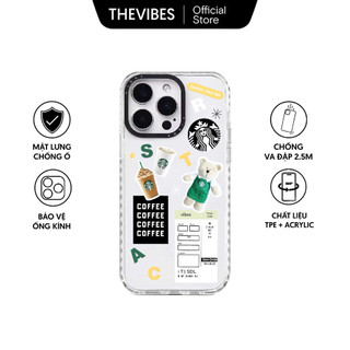 Ốp Lưng Iphone Chống Sốc THE VIBES hoạ tiết SB Bear 7plus/x/xsmax/11/11promax/12/12promax/13/13pro/13promax