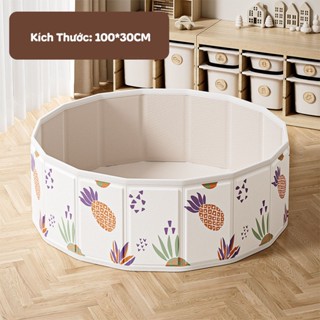 Bể bóng gấp gọn cho bé có kèm bóng,hạt sứ chơi xúc cát