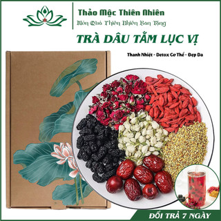  Trà Dâu Tằm Lục Vị Thảo Mộc Thiên Nhiên thanh nhiệt Detox cơ thể ,Nguyên liệu thiên nhiên sấy lạnh 