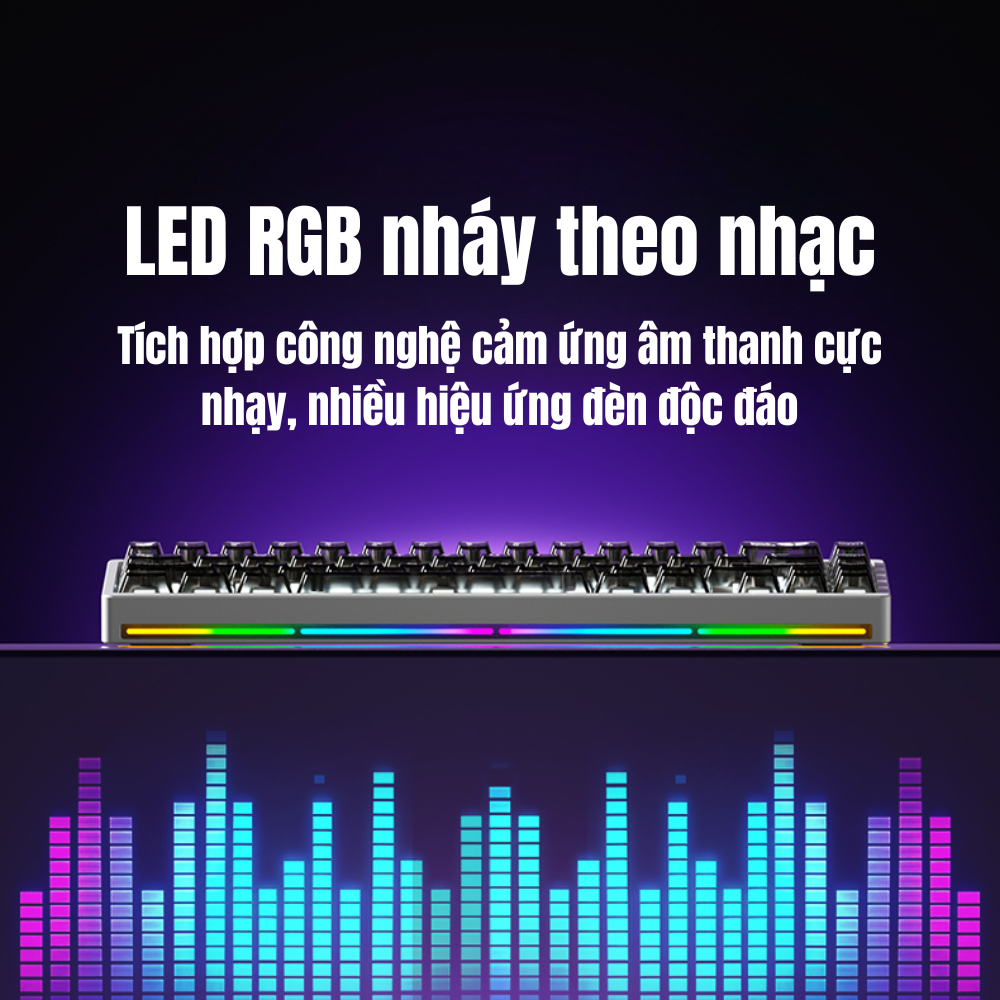 Bàn phím cơ 65% WEIKAV NUT65 – Khung nhôm CNC, PCB 1.6mm Non-Flex, 3 Mode, Gasket Mount, LED RGB, VIA APP, Hotswap | BigBuy360 - bigbuy360.vn