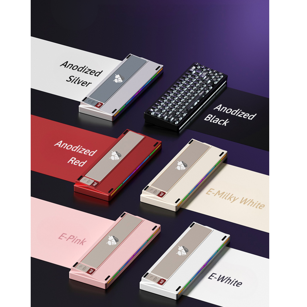 Bàn phím cơ 65% WEIKAV NUT65 – Khung nhôm CNC, PCB 1.6mm Non-Flex, 3 Mode, Gasket Mount, LED RGB, VIA APP, Hotswap | BigBuy360 - bigbuy360.vn