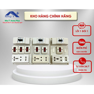 Bảng điện nổi, bảng taplo, bảng điện giả âm, bảng âm FULL aptomat đèn báo, công tắc, ổ cắm 3 lỗ chính hãng Vinamax