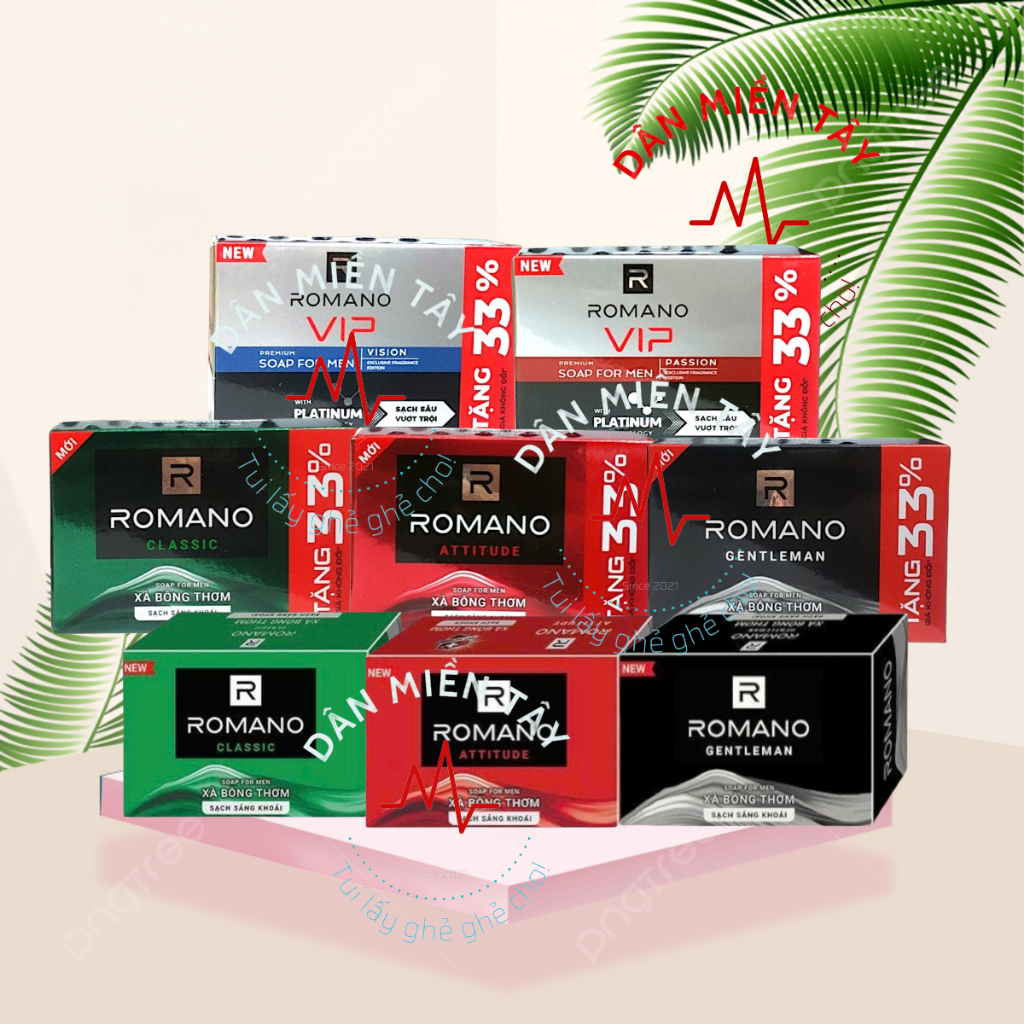 Xà Bông Cục Romano 90g/120g Chính Hãng – Sạch Da, Khử Mùi, Lưu Hương Nam Tính Lâu