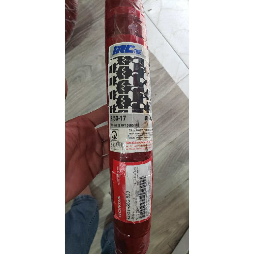 Lốp(Vỏ) sau theo xe Dream II HONDA REAL 250-17 gai Dream bao bì đỏ đặc trưng của hãng