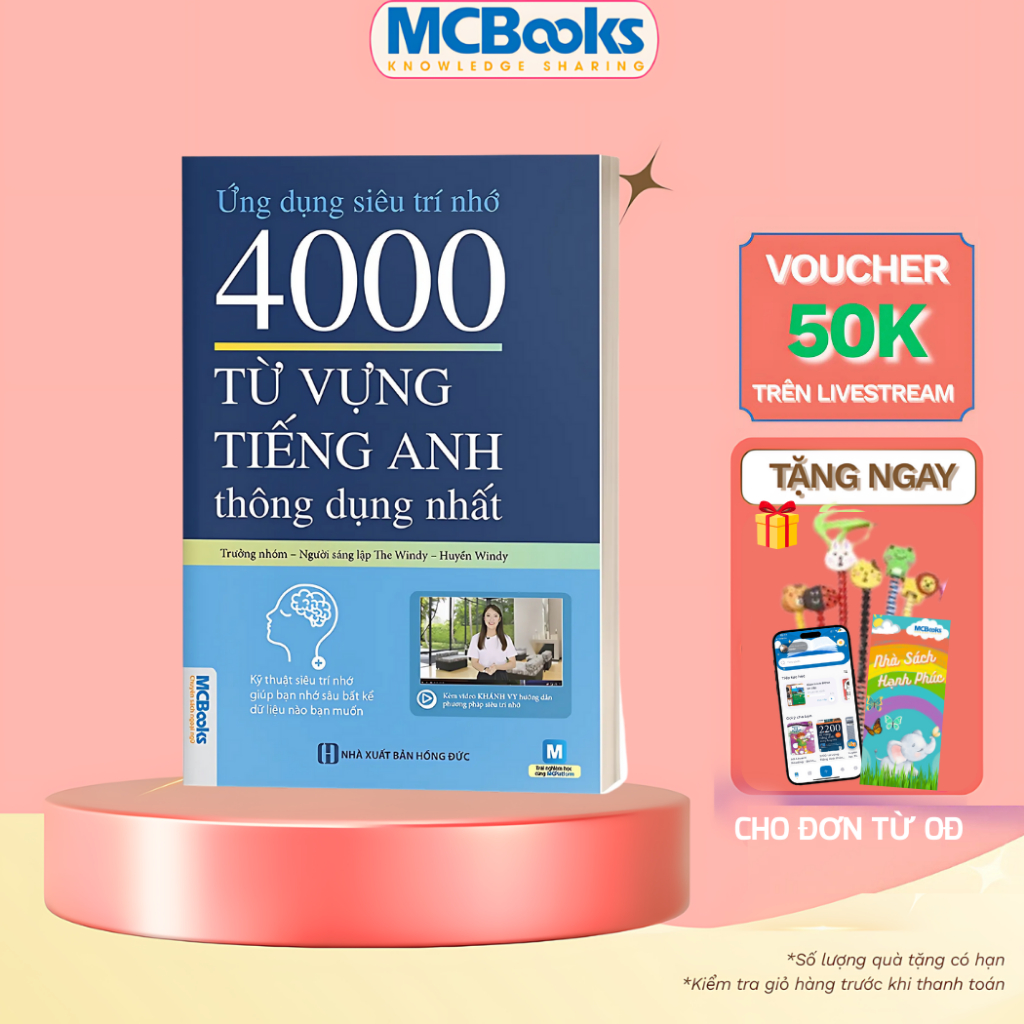 Sách - Ứng Dụng Siêu Trí Nhớ 4000 Từ Vựng Tiếng Anh Thông Dụng Nhất (Dành Cho Người Học Cơ Bản - Học