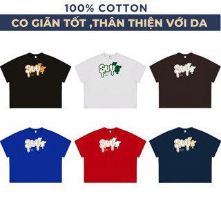 Áo thun boxy SUY Local Brand Vequien Bear chất vải 100% cotton 252Gsm dày dặn phù hợp cho nam nữ