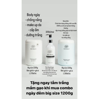  Kem Body Dưỡng Trắng Ngày Và Đêm Cao Cấp   Size 1200g 