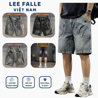 Quần Short Jean Nam Cạp Chun Phối Khoá Dễ Mặc, Chất Denim Dày Dặn, Quần Đùi Nam Form Rộng Dáng Basic Tôn Dáng Dễ Mặc
