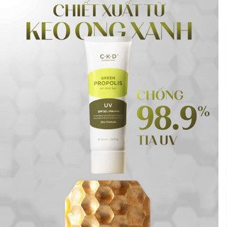   Date 05 26  Kem Chống Nắng CKD Green SPF50+ PA++++ chiết xuất keo ong xanh giảm 98.9% UV giảm thâm đỏ nâng tone 40ml 