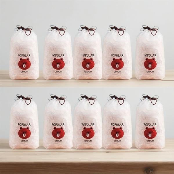 Combo 10  - Túi Màng Bọc Thực Phẩm PE ~100 Cái/Túi Có Chun Co Giãn Có Thể Tái Sử Dụng