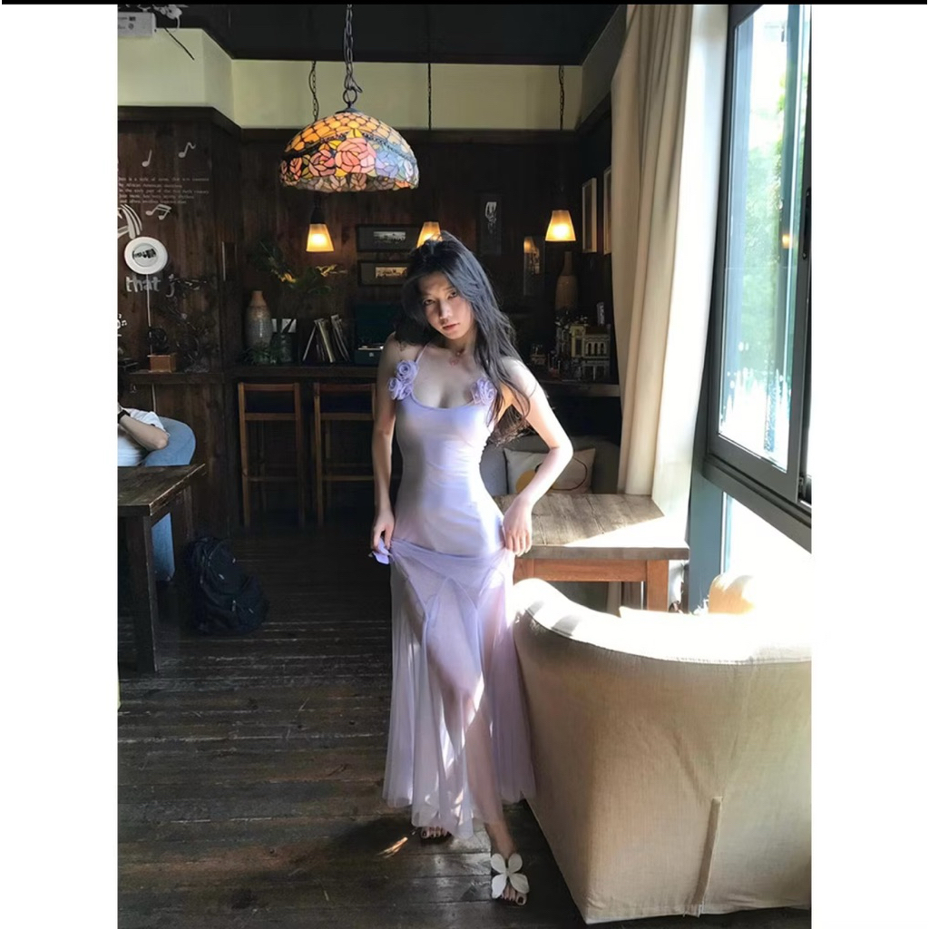 Đầm tím ôm body