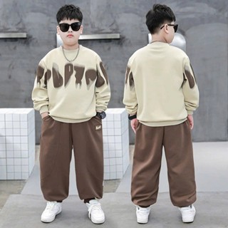  Set bộ quần áo thu đông dành cho bé trai 15-55kg mẫu chữ loang. Chất liệu đẹp ấm áp 