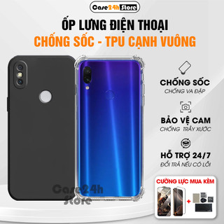 Ốp lưng Redmi Note 7 7 Pro dẻo trong chống sốc 4 cạnh bảo vệ camera chất liệu silicon 
