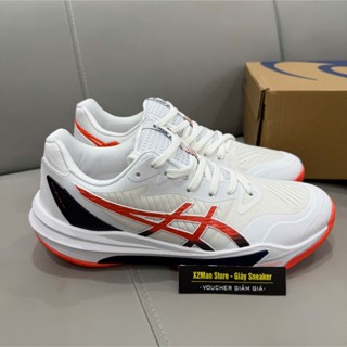 [X2Man]  Giày Thể Thao Sneaker Chuyên Pickleball Tennis Cầu Lông Bóng Chuyền Đế Trợ Lực Ma Sát Tốt Sky FF3 Đỏ Cam