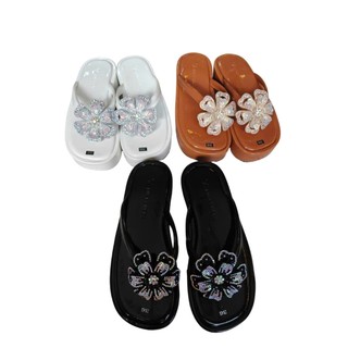 { SALE TRI ÂN ] DÉP BÁNH MÌ CAO 5 CM KẸP HOA 5 CÁNH XINH XĂN DỄ THƯƠNG _KB 051