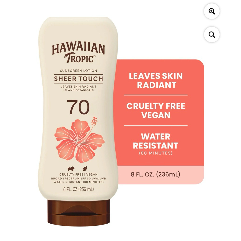 Kem chống nắng Hawaiian Tropic Sheer Touch Sunscreen Lotion, SPF 70, 8 fl oz