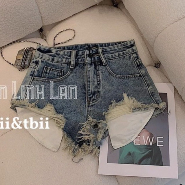 Quần short jean nữ rách lộ túi, quần đùi nữ đi biển đi chơi sexy
