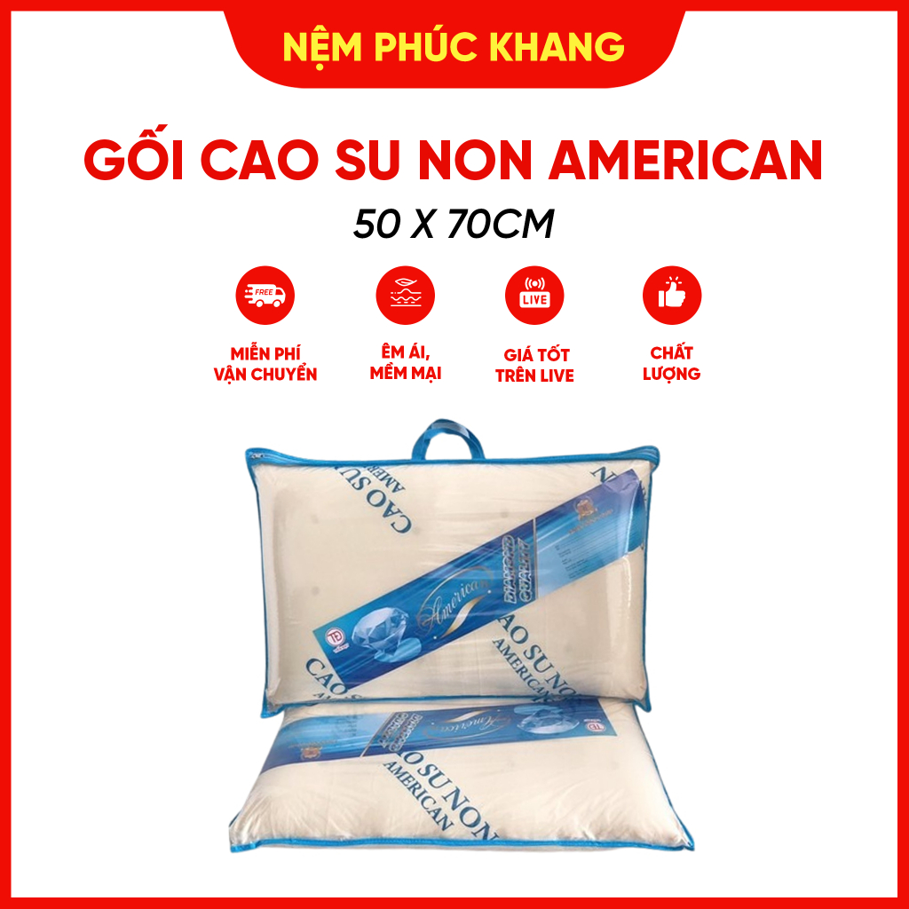 Gối nằm cao su non American 50 x 70 (cm)