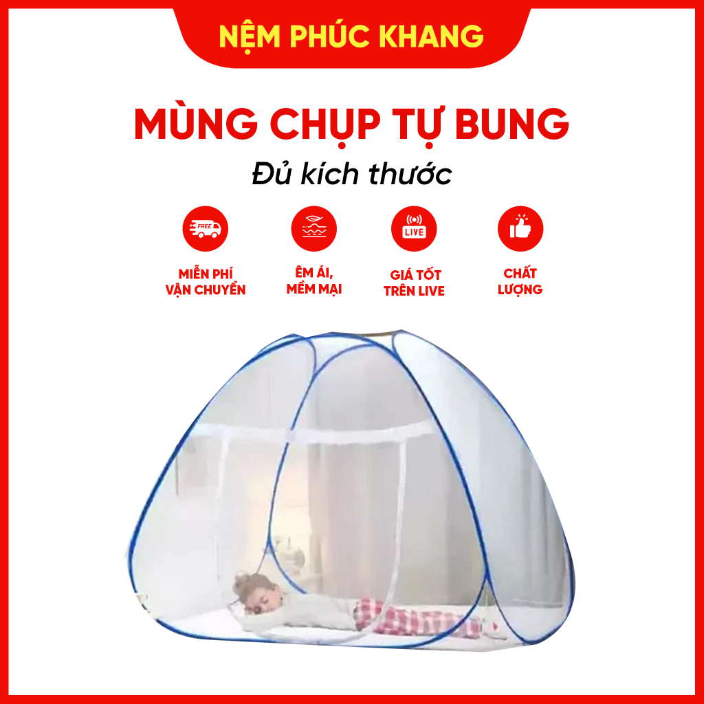 Mùng chụp tự bung đủ kích thước