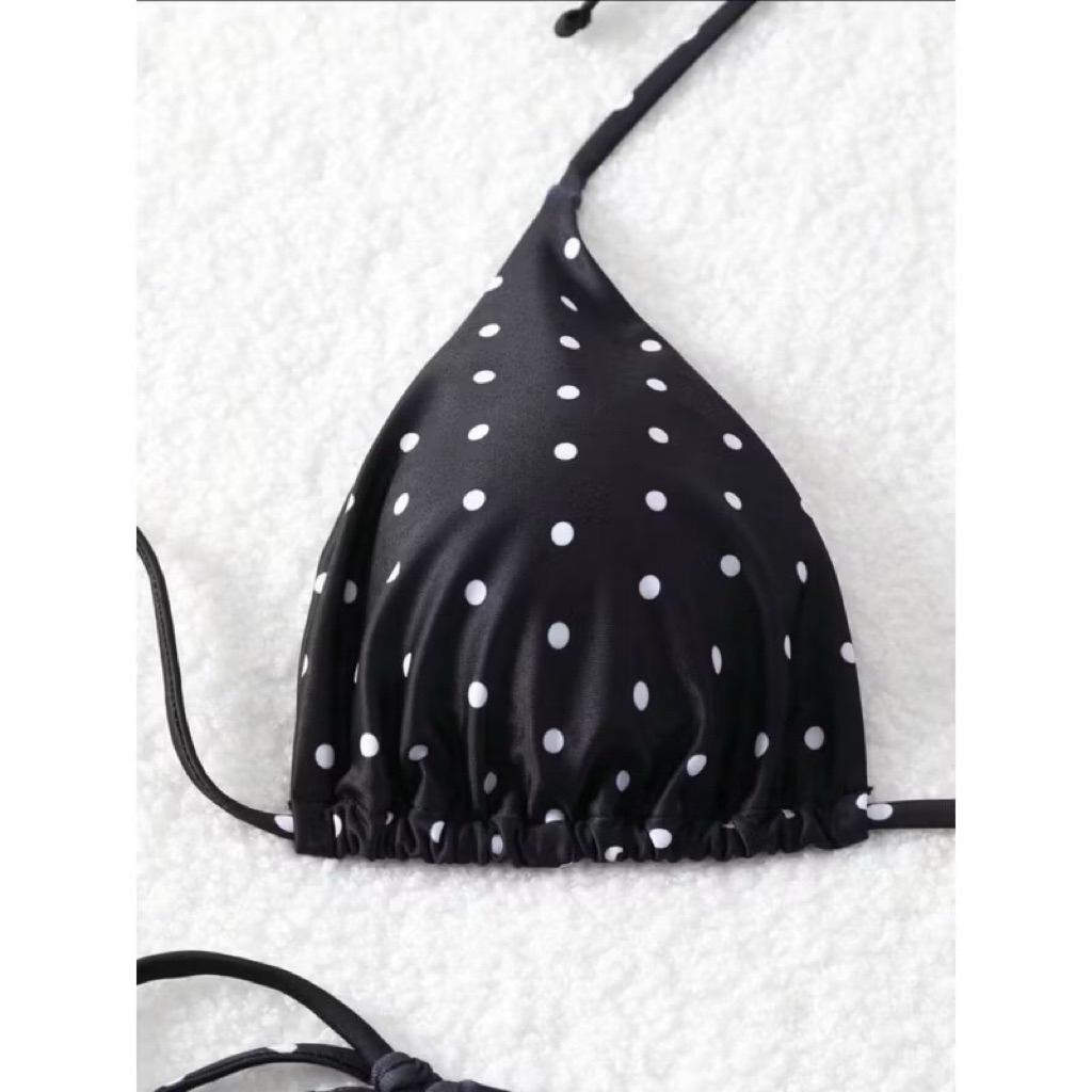 Bikini 2 mảnh cao cấp chấm bi tam giác quần ship nhỏ ( sẵn hàng- che tên) | BigBuy360 - bigbuy360.vn