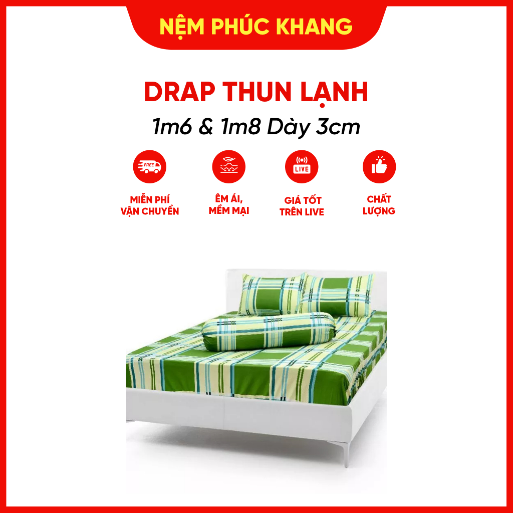Drap lẻ thun lạnh 1m6 & 1m8 3 tất (30cm)