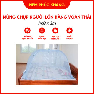 Mùng chụp người lớn hàng von thái chắc bền 1m8 x 2m (-20cm)