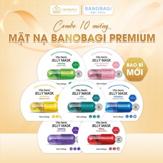 COMBO 10 Miếng Mặt Nạ BANOBAGI Vita Genic Jelly Mask Vitamin Dưỡng Trắng, Cấp Ẩm, Chống Lão Hóa Da 30ml