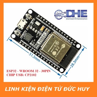 MODULE ESP32-WROOM-32 30P MICRO USB CP2102 TÍCH HỢP CHỨC NĂNG WIFI + RF (2.4GHZ) + BLUETOOTH