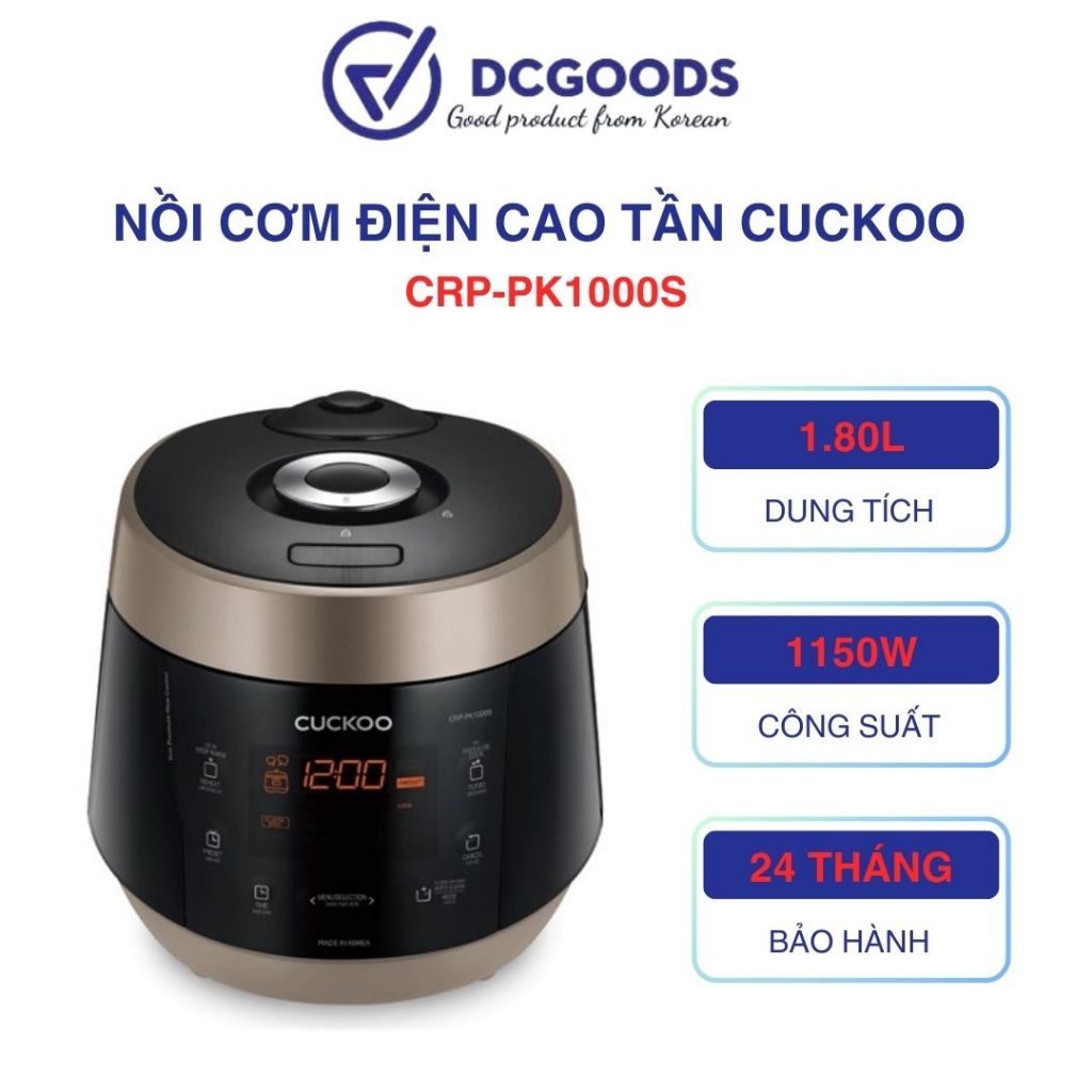 Nồi cơm áp suất điện tử Cuckoo CRP-PK1000S 1.8L