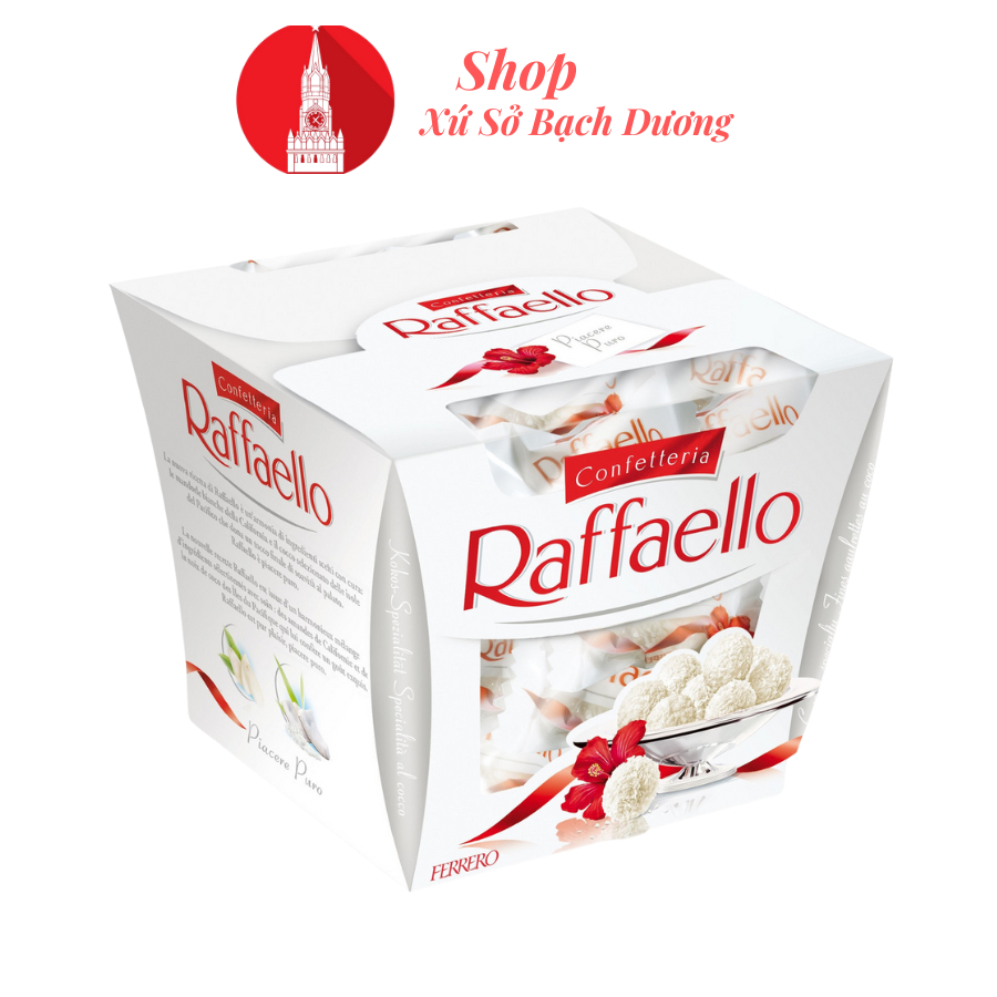 Raffaello kẹo dừa Nga 150g, Набор конфет Raffaello с цельным миндальным орехом в кокосовой обсыпке, 150г