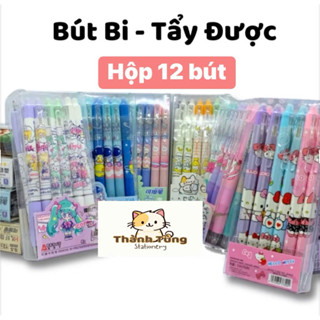  hộp 12 bút tẩy xóa được hình ảnh cute bút bi bấm tẩy xóa  bút mực gell tẩy xóa 